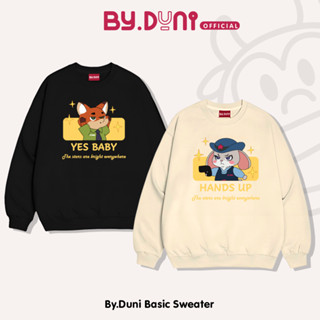 Áo Sweater cặp đôi By.duni nam nữ form rộng, áo cặp bạn thân unisex vải nỉ cotton in hình Thỏ và Cáo V.2