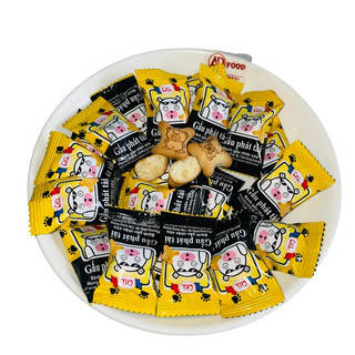 Bánh gấu nhân sữa (màu vàng) gói 313g