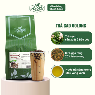 Trà ô long gạo rang Bảo Lộc An Nhi, Trà olong gạo thơm béo nguyên liệu pha chế trà sữa 500g