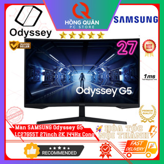 Màn Hình Cong Gaming SAMSUNG Odyssey G5 27G55 27inch 2K 144Hz 1ms FreeSync New - Hàng Chính Hãng Bảo Hành 2 Năm