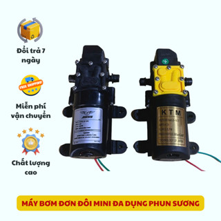 Máy bơm mini đơn đôi đa dụng phun sương, gắn bình phun thuốc | Motor bơm tưới nước & tưới tiêu