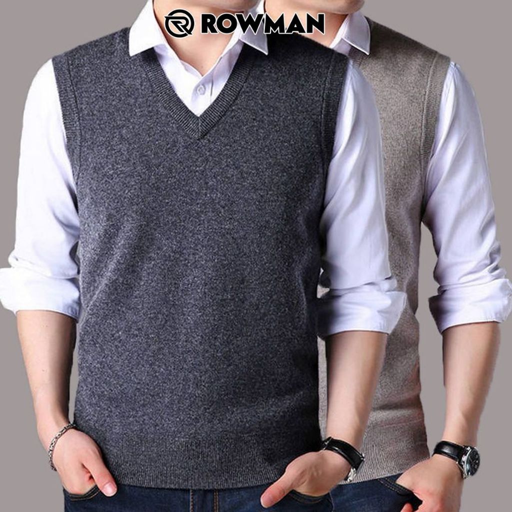 Áo len nam cao cổ phong cách hàn quốc trẻ trung, áo len gile chất len dày dặn, mềm mịn AL01 AL07 ROW