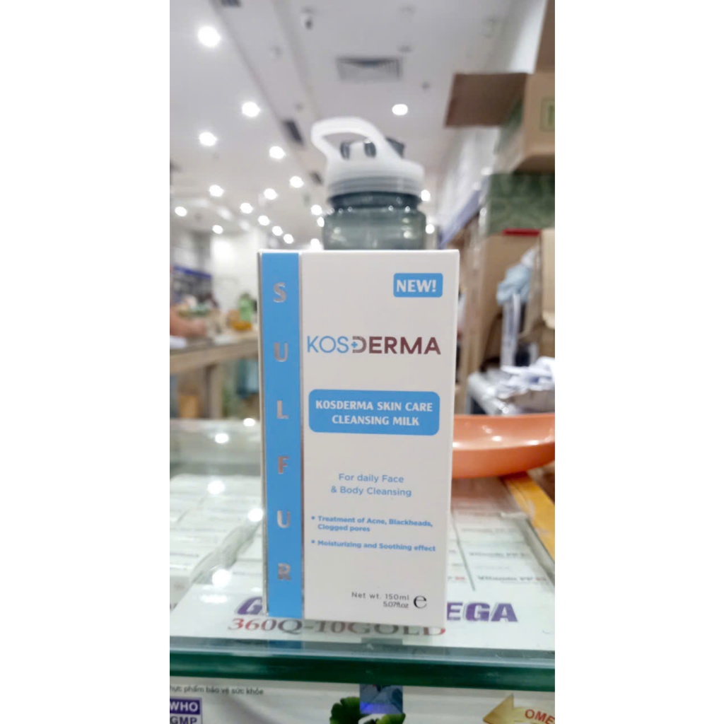 Sữa tắm y khoa Kosderma - Làm Sạch Sâu, Giảm Nhờn Mụn, Vim Nang Lông, Nấm ghẻ -150ml - NK Thổ Nhĩ Kỳ