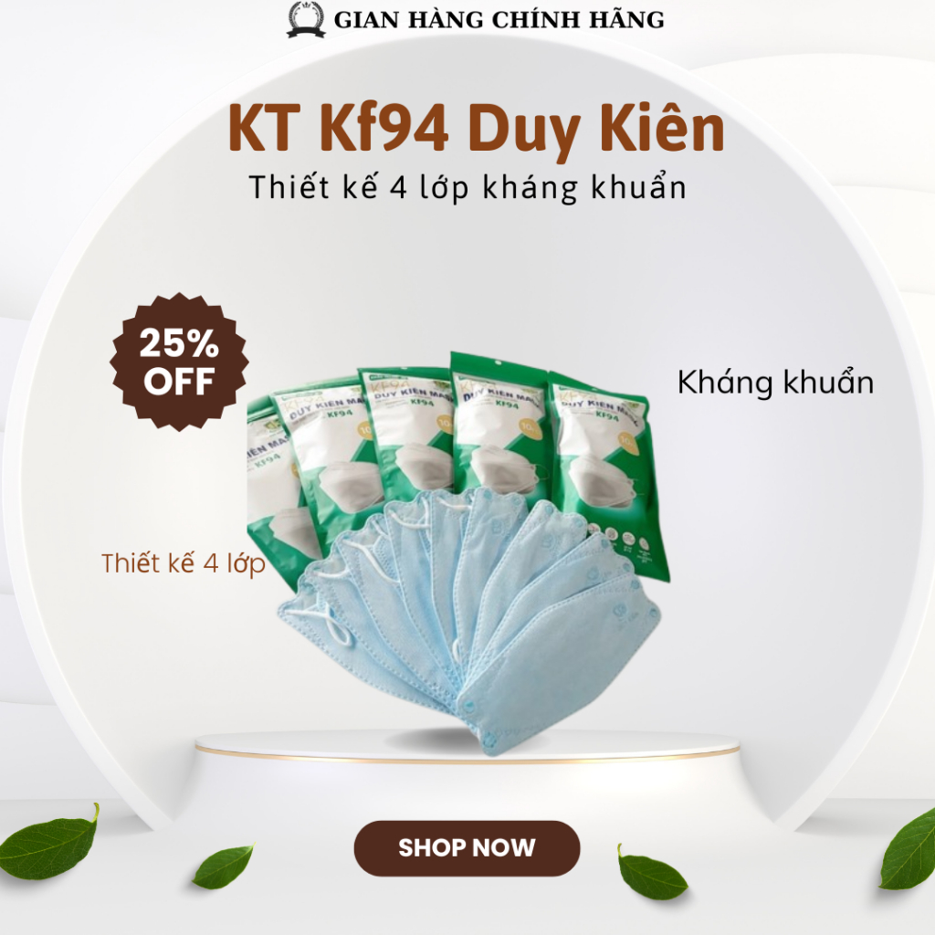Khẩu trang kf94 duy kien (set 100 cái)