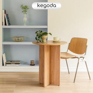 Bàn Tròn Cafe, Bàn Ăn Nhỏ Mini 60cm, Màu Trắng, Oak Sồi KEGODA KGD92