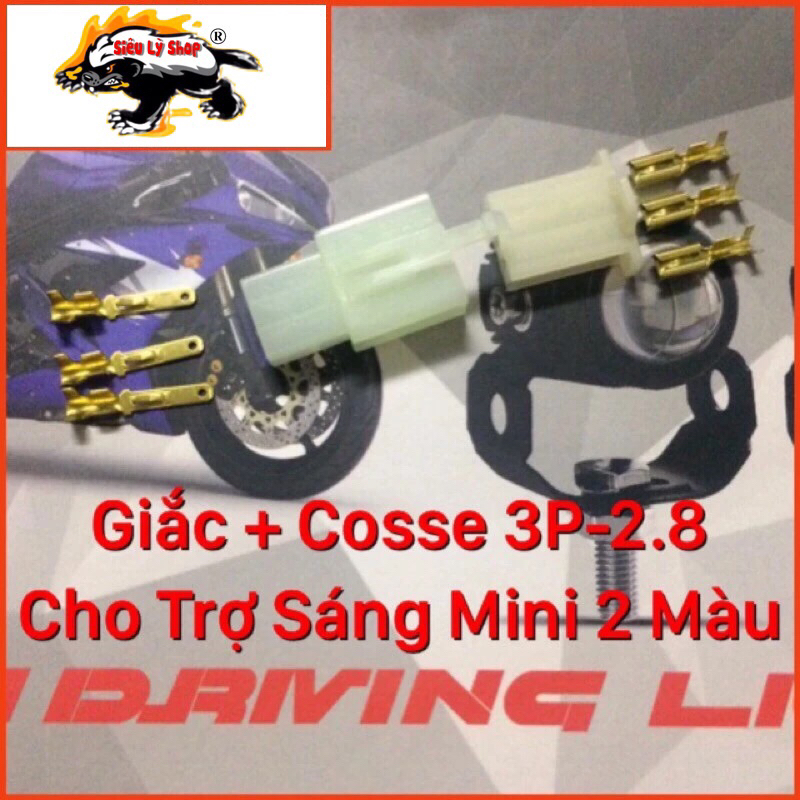 Bộ giắc nhựa 3P-2.8 + Cos