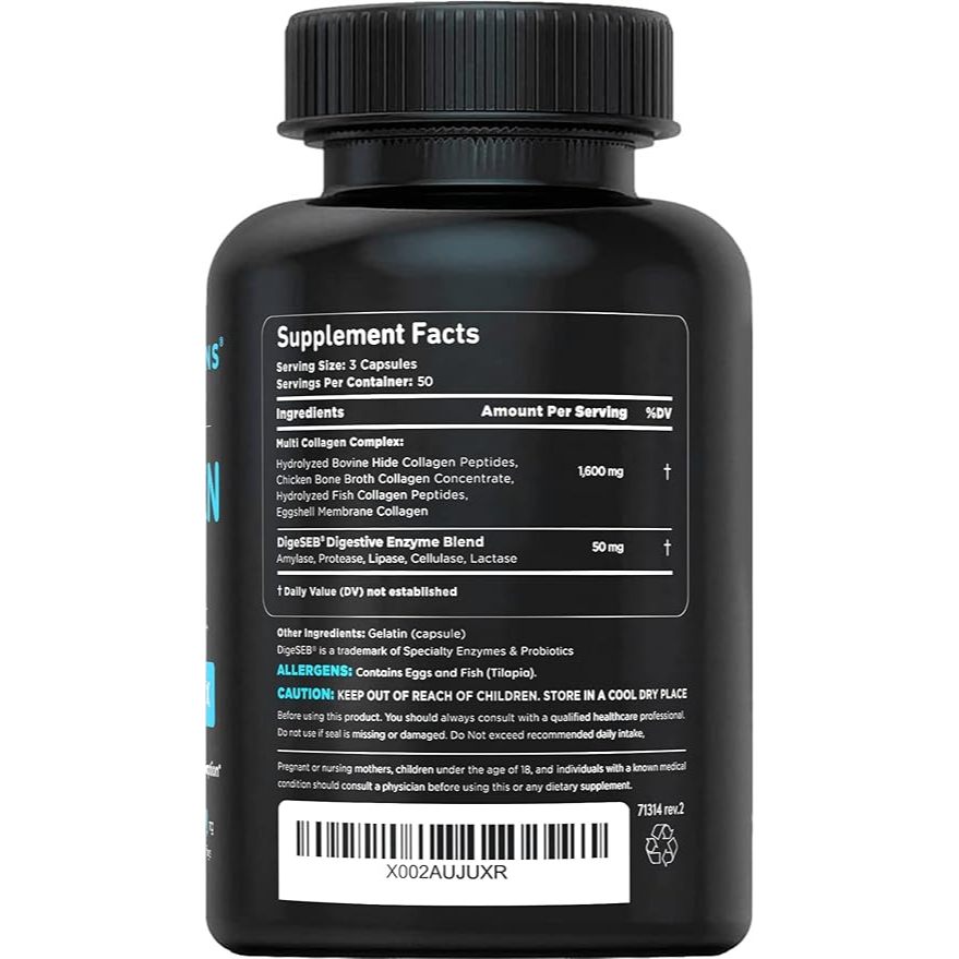 Viên Uống Bổ Sung Collagen Hỗ Trợ Đẹp Da, Móng & Tóc Vital Vitamins Multi Collagen 3,300mg 150 viên