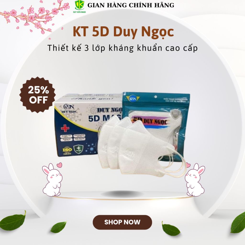 Thùng 200 khẩu trang 5D Duy Ngọc