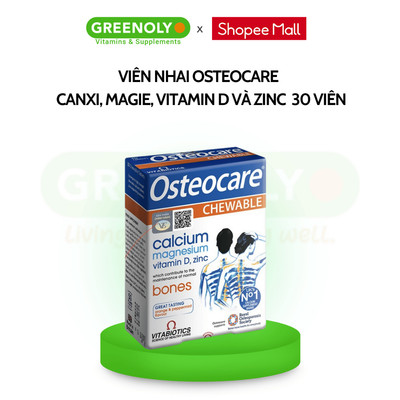 Viên Nhai Vitabiotics OSTEOCARE Bổ Sung Canxi, Vitamin D Giúp Chắc Khỏe Xương 30 viên
