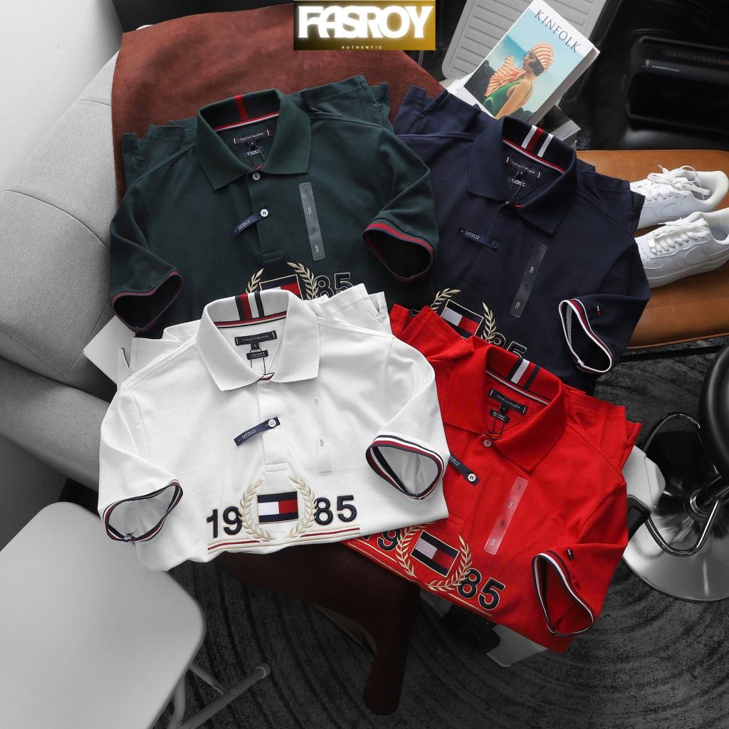 Áo polo TOM vải ngoại nhập chính hãng xịn đẹp, polo TOM chất vải cá sấu cotton cao cấp logo thêu sắc nét