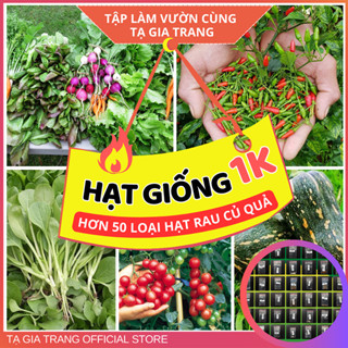 Chỉ 1K - Hạt Giống Rau Củ Quả Dễ Trồng, Nảy Mầm Tốt - Tập Làm Vườn Cùng Tạ Gia Trang