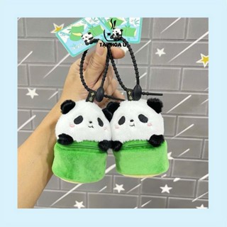 MÓC TREO MINI PANDA GẤU TRÚC BÔNG NHỎ XINH POUCH DẠNG VÍ CÓ THỂ ĐỰNG TIỀN XINH XẮN PHÙ HỢP GẮN CẶP, BALO, TÚI XÁCH