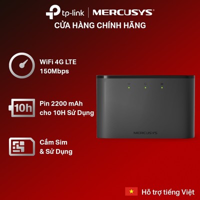 Bộ Phát Wifi Di Động Mercusys MT110 4G LTE 150Mbps