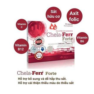 Sắt Chela-Ferr® Forte – Viên sắt cho bà bầu và sau sinh dễ hấp thu -Olimp Labs - 28mg sắt