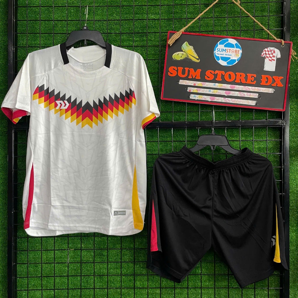 Quần Áo Đá Banh Đức Trắng Euro 24 Bulbal - Áo Đấu Hot Mẫu Mới, Cực Đẹp