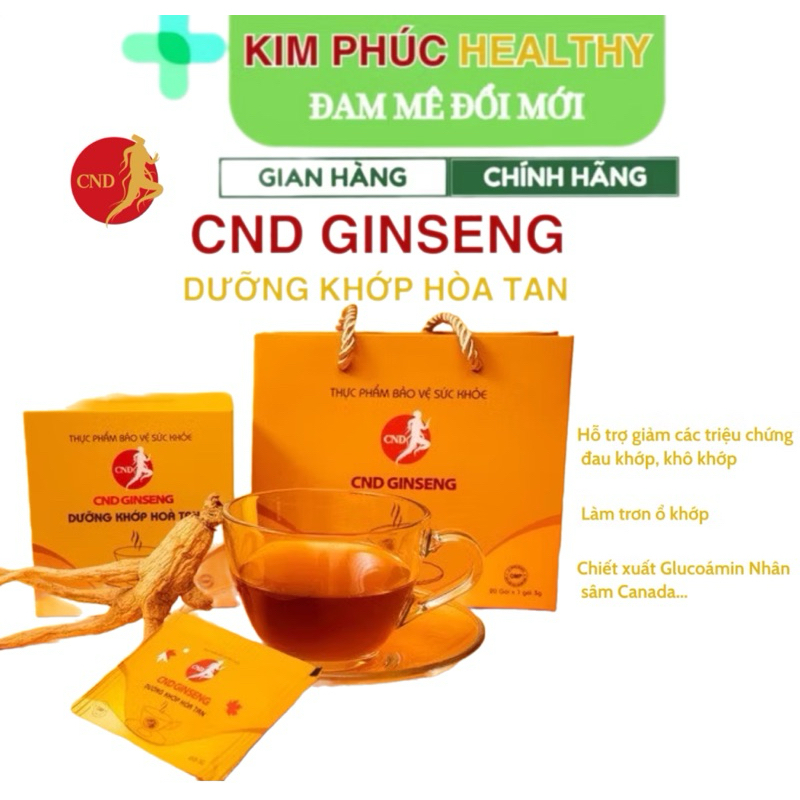 Thực phẩm bảo vệ sức khỏe CND Ginseng dưỡng khớp hòa tan Thương hiệu: CND GINSENG, Tracybee