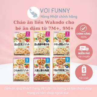 [CHÍNH HÃNG] - Cháo ăn liền Wakodo Nhật Bản nhiều vị cho bé dùng từ 7M+, 9M+ date 2026