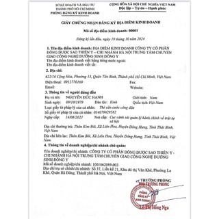 Điều kinh Sao Thiên Y (lọ 60 viên)