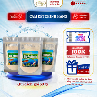 MEN TIÊU HOÁ CHO CÁ CẢNH, CÁ RỒNG, CÁ KOI GIÚP CÁ TIÊU HOÁ THỨC ĂN NHANH - BIO PROBIOTIC 50GR
