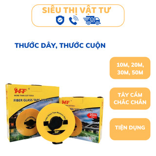 Thước Dây Cuộn Dài 10m 20m 30m 50m Chống Mài Mòn Đo Đạc Công Trình Xây Dựng