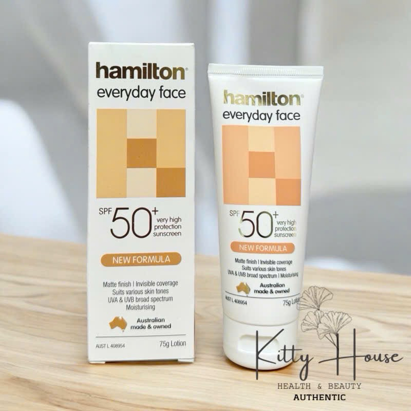 Kem chống nắng Hamilton Everyday Face Spf50+ tuýp 75g