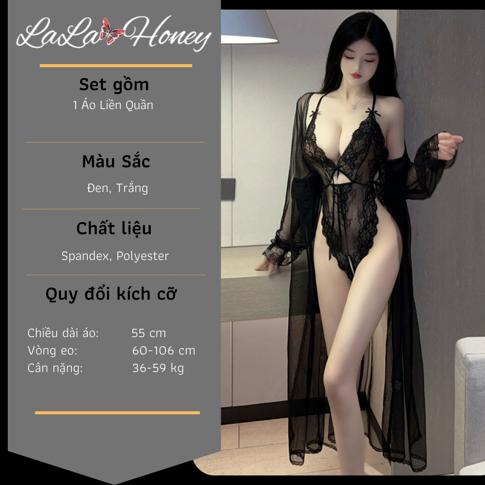 Đồ Ngủ Bodysuit Quý Cô Gợi Cảm Ren Sexy Xuyên Thấu Hở Đáy Liền Thân Nữ - LaLa Honey | BigBuy360 - bigbuy360.vn