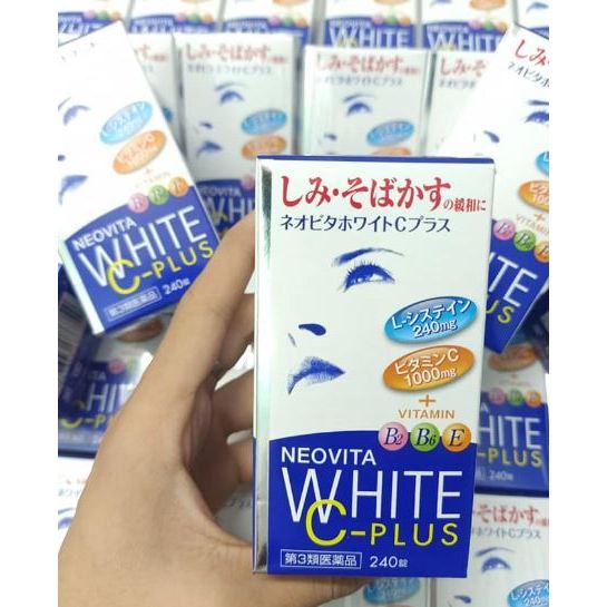 Viên uống Trắng Da Neovita White C-Plus Nhật Bản hỗ trợ làm giảm tàn nhang nám đồi mồi dưỡng trắng da