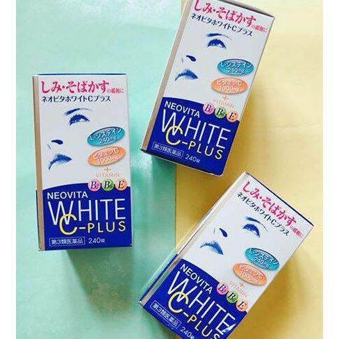Viên uống Trắng Da Neovita White C-Plus Nhật Bản hỗ trợ làm giảm tàn nhang nám đồi mồi dưỡng trắng da