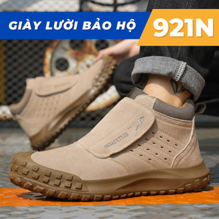  Giày bảo hộ lao động thể thao 921N màu nâu kiểu giày lười chống va đập chống đinh giày công trình 