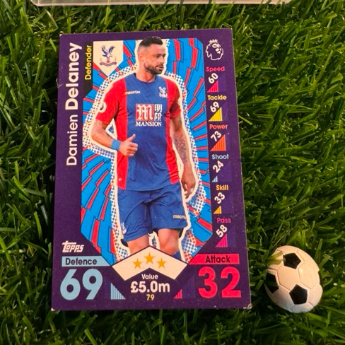 [ CHÍNH HÃNG ] - TOPPS MATCH ATTAX 2016/2017 - DAMIEN DELANEY (CRYSTAL PALACE)