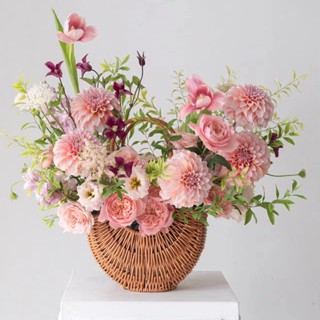 Giỏ mây PP đan Thủ công siêu dày dặn dùng cắm hoa, đựng đồ - Giỏ Vòng Cung