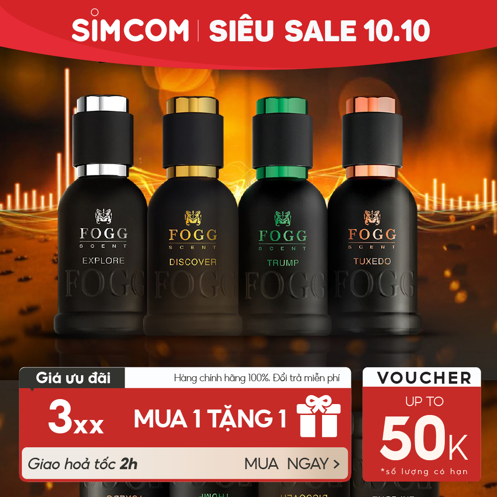Test tinh dầu nước hoa cao cấp, FOGG chính hãng dubai, Tuxedo, Trump, Discover, dung tích 2ml, lưu h