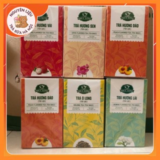 Trà Phúc Long túi lọc đủ vị hộp 50g hương Vải, Đào,Trà Lài, Olong, Sen, Hồng Trà