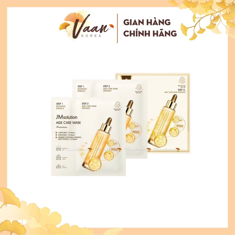 Mặt nạ vàng 2 bước cao cấp JM Solution Age Care Mask hộp 5 miếng