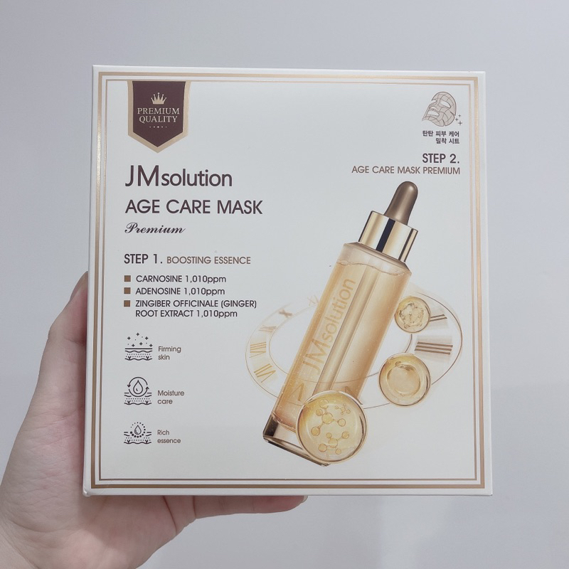 Mặt nạ vàng 2 bước cao cấp JM Solution Age Care Mask hộp 5 miếng