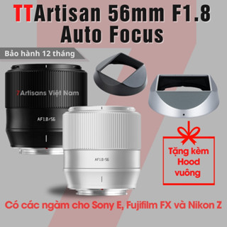 Ống kính TTArtisan AF 56mm F1.8 Auto Focus - Lens chuyên chân dung lấy nét tự động dành cho Fujfilm X, Sony E, Nikon Z