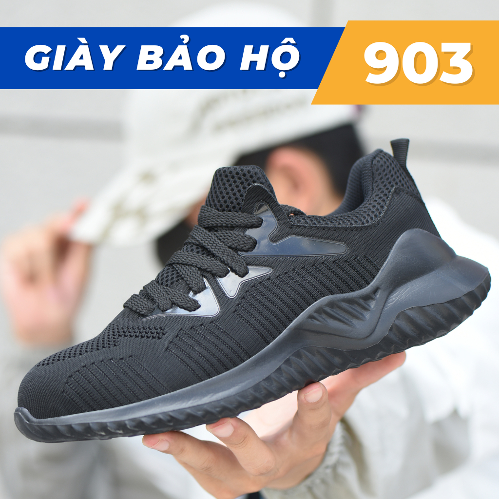 Giày bảo hộ lao động siêu nhẹ AGOTA A903 dáng thể thao, mũi thép chống va đập, đế lót chống đâm