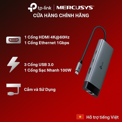 [5 6 7 9 Cổng Đủ Mẫu] Bộ HUB USB Type C TP-Link UH5020C / UH6120C / UH7020C / UH9120C kết nối nhiều cổng cho PC/Laptop