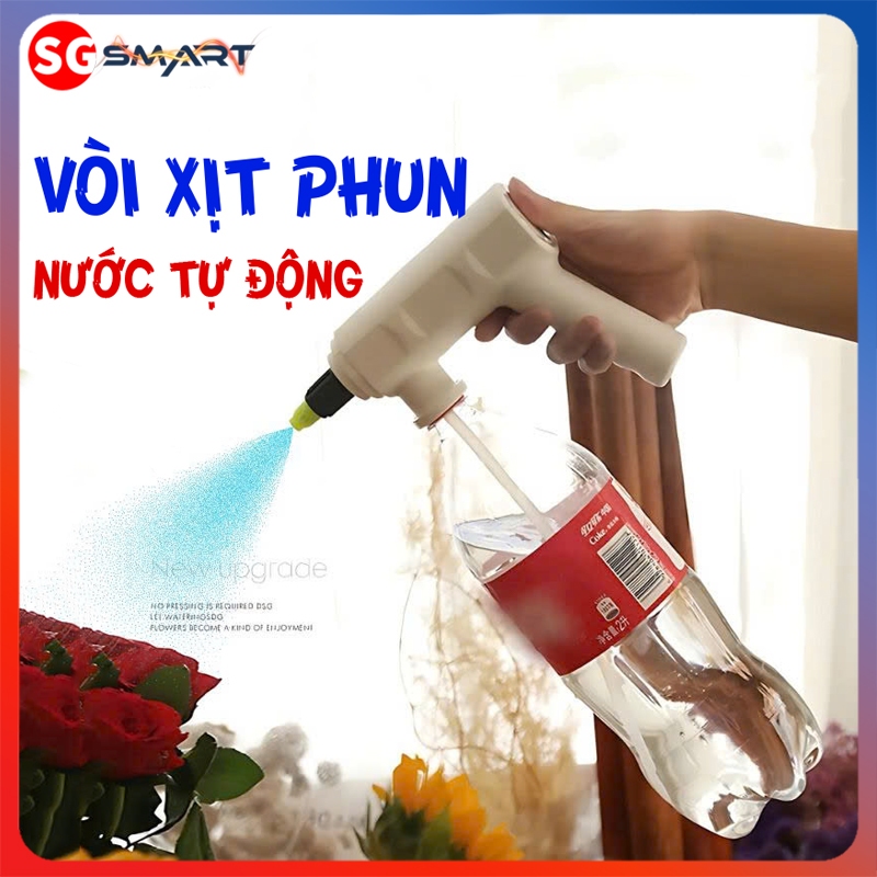 Vòi Xịt Phun Nước Tự Động Chạy Bằng Điện Gắn Chai Thay Thế Lắp Vừa Chai Nước Ngọt - Dùng Tưới Cây Trong Nhà