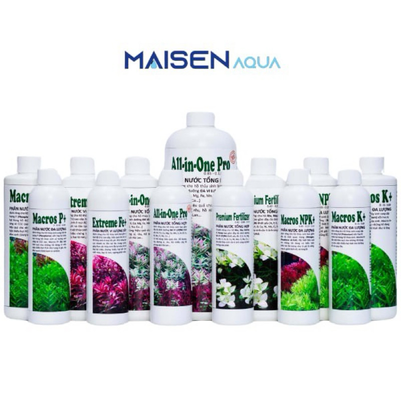 Phân Nước THUYSINHAZ, Premium Fertilizer, Macros NPK+, Macros K+, All in One Pro, Extreme Trace, Ext