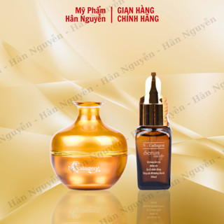 Combo dưỡng ẩm mờ thâm nám tàn nhang kem sâm vàng và serum cao cấp N Collagen Hân Nguyễn 35g