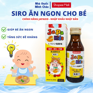 Siro Ăn Ngon Cho Bé Japa Kids Chính Hãng Nhật Bản giúp hỗ Trợ Bé Tăng Cân Kích thích Ăn Ngon 