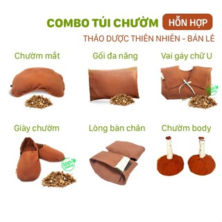 Túi chườm thảo dược sakura, chườm mắt, vai gáy, body, lưng bụng, khớp gối, chân 100% tự nhiên