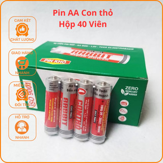 Hộp 40 pin AA và AAA CON THỎ (Pin AA to hơn pin AAA)