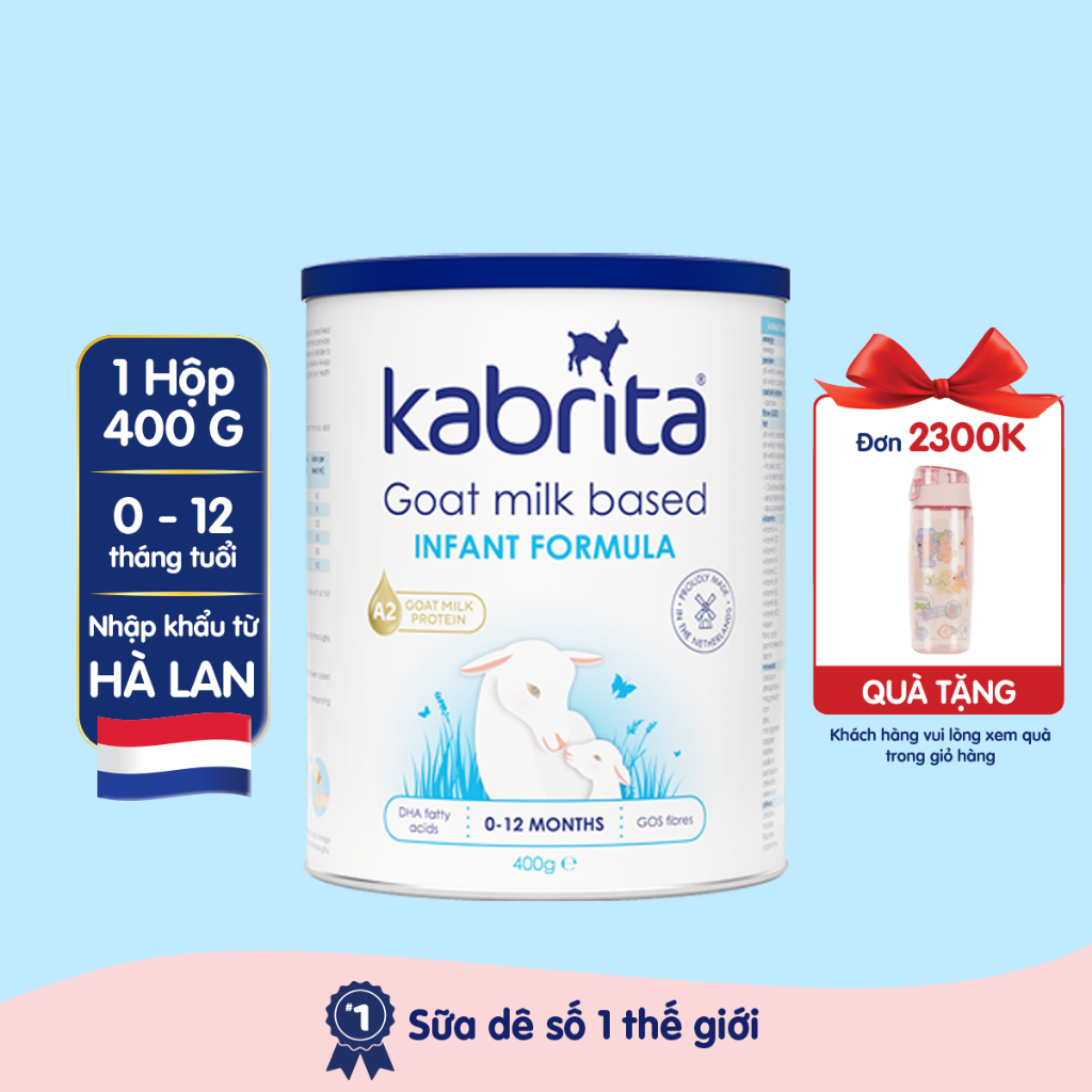 [DATE T3/2025] Sữa dê Kabrita số 1 cho trẻ- Lon 400g