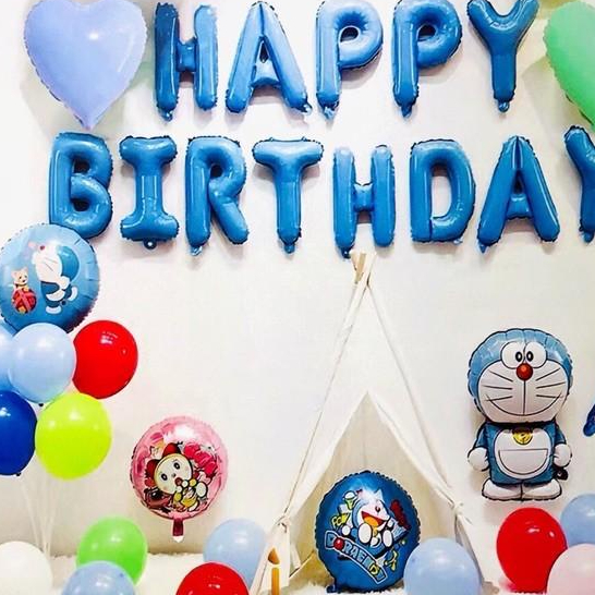 Combo bong bóng trang trí Sinh Nhật DORAEMON