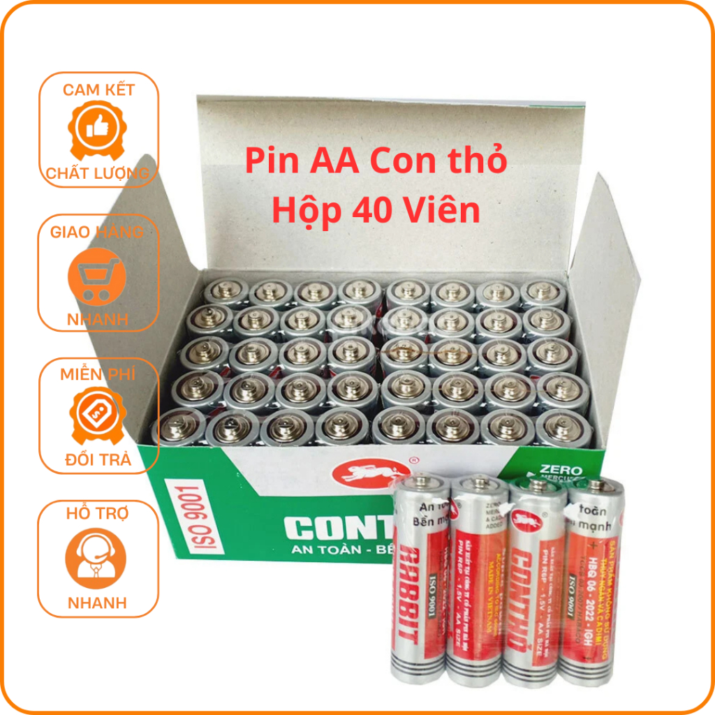 Pin CON THỎ - Hàng Việt Nam chất lượng cao.