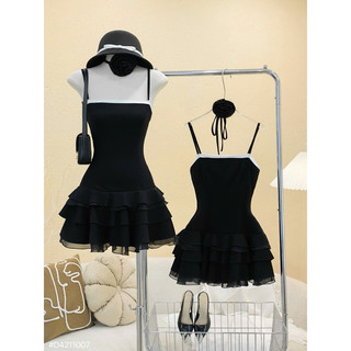 ĐẦM 2S REN KÈM CHOCKER HOA CỔ