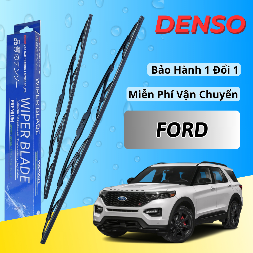 Gạt mưa ô tô FORD - Gạt mưa DENSO sắt chính hãng gạt sạch êm