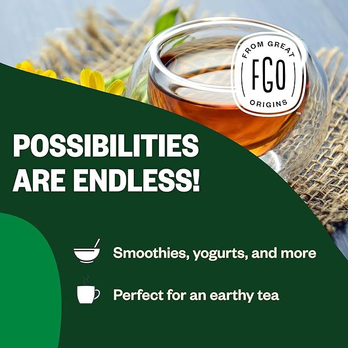 Bột Lá Chùm Ngây Hữu Cơ Hỗ Trợ Miễn Dịch, Tim Mạch Và Chống Oxy Hóa FGO Organic Moringa Powder 453g